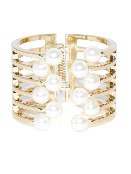 Coco 18k Gold Plated Pearl Cuff