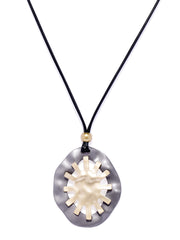 Sun Necklace in Black and Gold - ChicMela