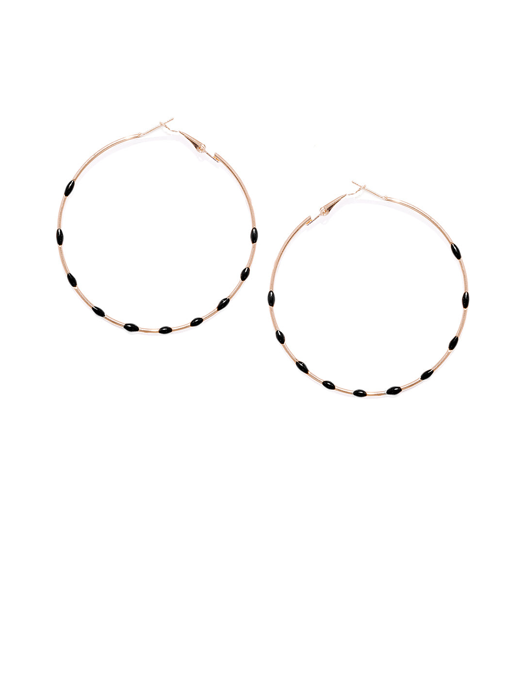 Black Dotted Circular Drops - ChicMela