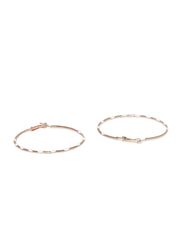 White Dotted Circular Hoops - ChicMela