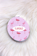Pink Dancing Flamingos Compact Mirror - ChicMela