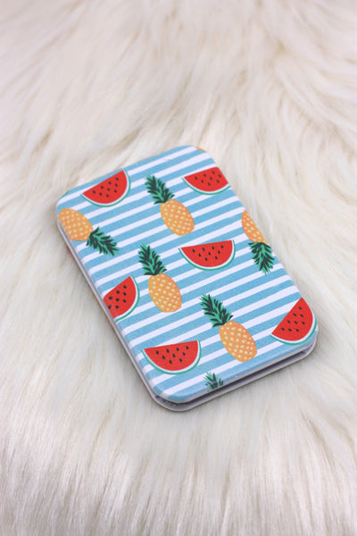 Pineapple and Watermelon Compact Mirror