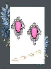 Earring and Ring Combo Set of 6 pieces - ChicMela