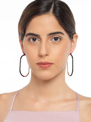 Black and Gold Hoops - ChicMela