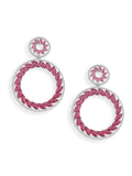 Cubic Zirconia Red Earrings - ChicMela
