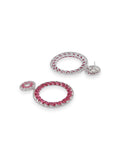 Cubic Zirconia Red Earrings - ChicMela