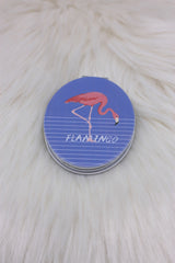 Blue and Pink Flamingo Compact Mirror - ChicMela