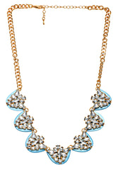 Gift Saver Combo Saver- Blue Necklace and Earring Set - ChicMela