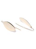 London- Geometric Shaped Oval 14k Gold Plated Drops - ChicMela