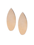 London-Geometric Shaped Oval 14k Rose Gold Plated Drops - ChicMela