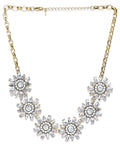 Luxe Crystal Aster Statement Necklace - ChicMela