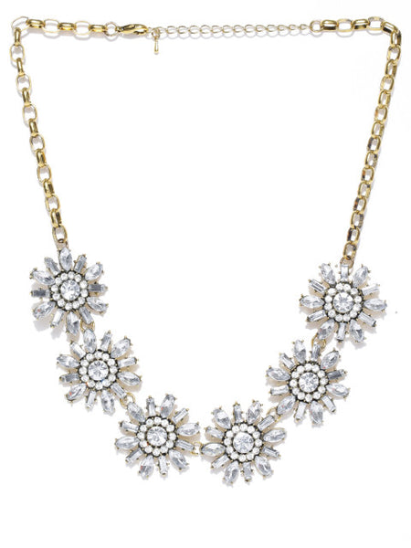 Luxe Crystal Aster Statement Necklace