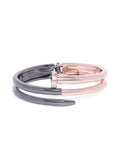 Nail Cuff in Rose Gold and Black - ChicMela
