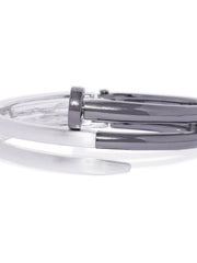 Nail Cuff in Black and Silver - ChicMela
