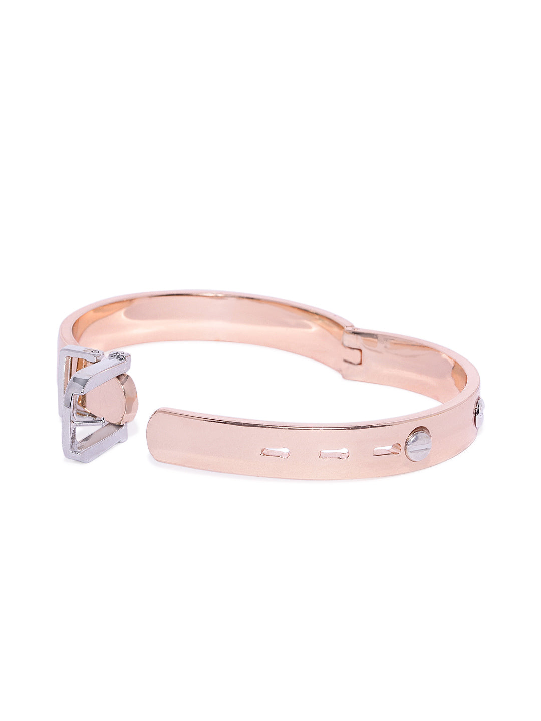 Arya Rose Gold Strap Bracelet - ChicMela