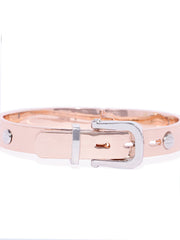 Arya Rose Gold Strap Bracelet - ChicMela