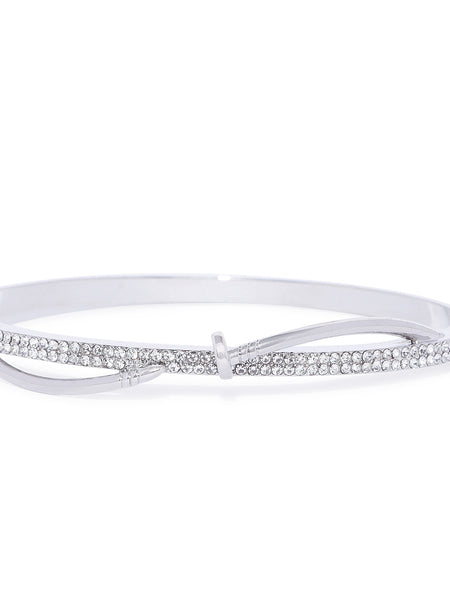 Amelia CZ Silver Cuff - ChicMela