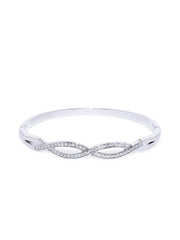 Azura CZ Silver Cuff - ChicMela