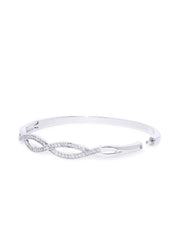 Azura CZ Silver Cuff - ChicMela