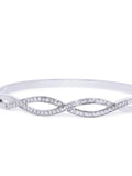 Azura CZ Silver Cuff - ChicMela