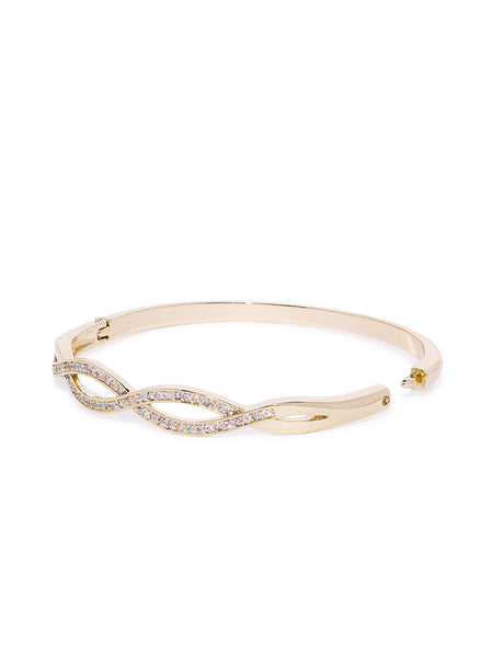 Azura CZ Gold Cuff - ChicMela