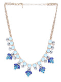 Floral Motif Collar Necklace - ChicMela