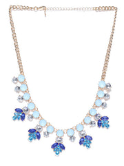 Floral Motif Collar Necklace - ChicMela