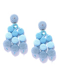 Blue Pom Pom Laura Drops - ChicMela