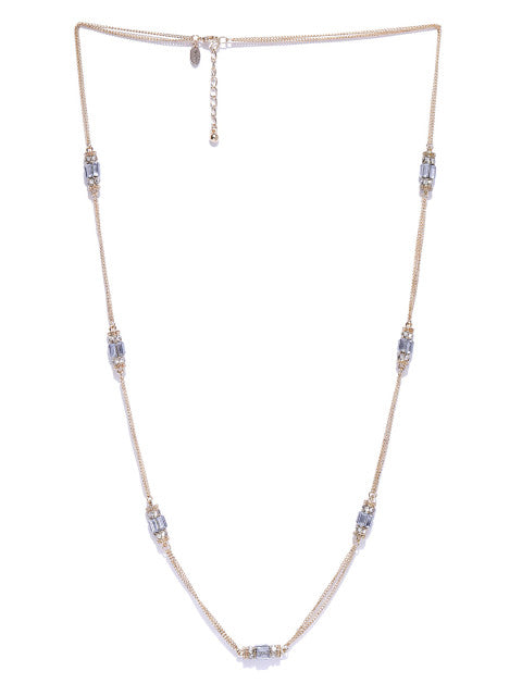 Cubic Zirconia and Crystal Necklace - ChicMela