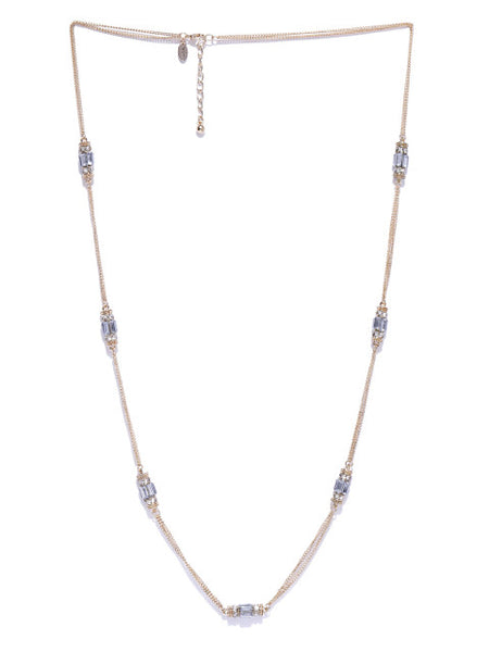 Cubic Zirconia and Crystal Necklace - ChicMela