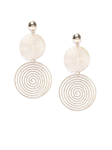 Spherical Gold Plated Earrings