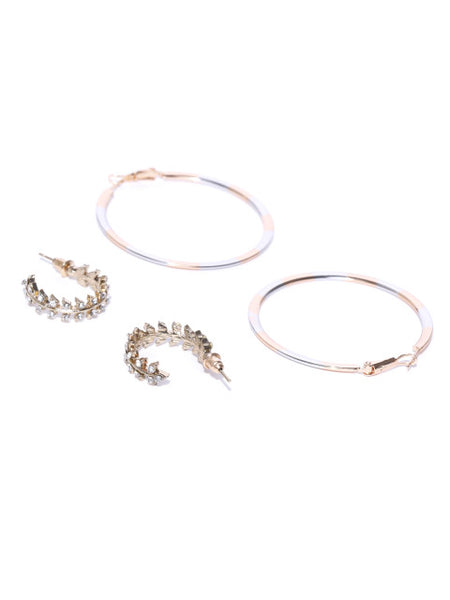 Gold and Silver Hoop Set