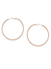 Big Matte Gold Hoops - ChicMela