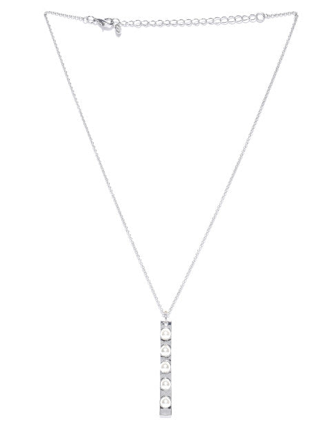 Coco 18k Silver Plated Pendant Necklace - ChicMela