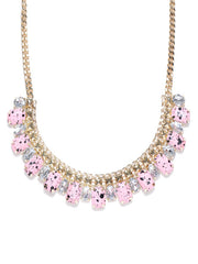 Marble Inspired Coral and Black Dotted Necklace - ChicMela