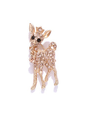 Statement Deer Brooch Pin - ChicMela