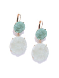 Work Wear Druzy Earrings in Green - ChicMela