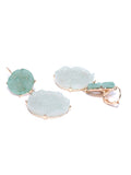 Work Wear Druzy Earrings in Green - ChicMela