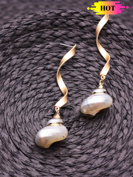 Natural Shell Twisted Drops