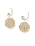 Roman Coin Gold Earrings - ChicMela