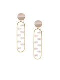 Luxe Crystal Gold Drop Earrings - ChicMela