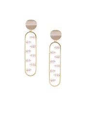 Luxe Crystal Gold Drop Earrings - ChicMela