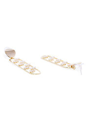 Luxe Crystal Gold Drop Earrings - ChicMela