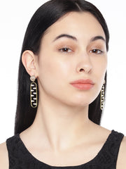 Luxe Crystal Gold Drop Earrings - ChicMela