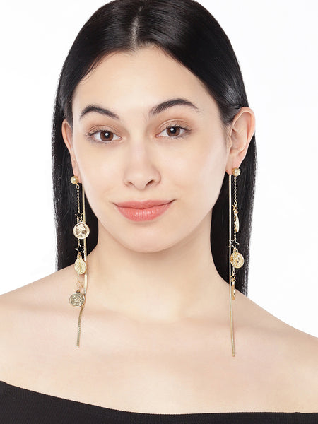 Roman Coin Long Earrings