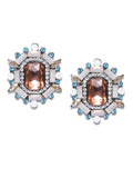 Gift Set- Luxe Range: 18k Gold Plated Opal Necklace with Multi-coloured Luxe Earrings - ChicMela