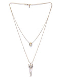 Cubic Zirconia Fox Chain Necklace - ChicMela