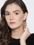 Tropical Gold Plated Leaf Earrings - ChicMela