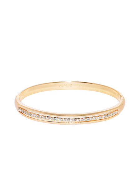 Haruka 18k Cubic Zirconia Cuff - ChicMela