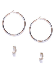 Gold and Silver Hoop Set - ChicMela